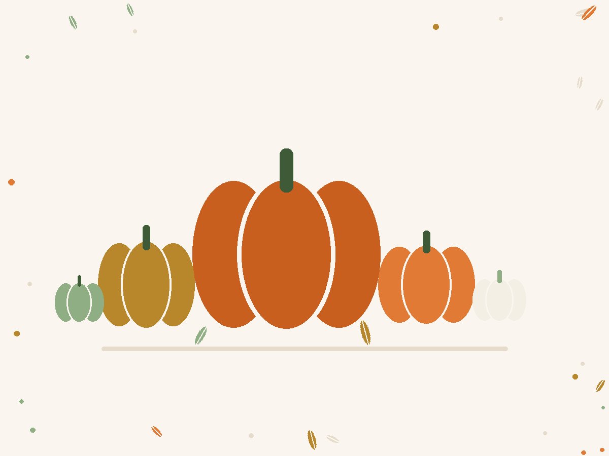 Illustration of a grand fall porch display with a giant prize pumpkin at the center, The Grand package