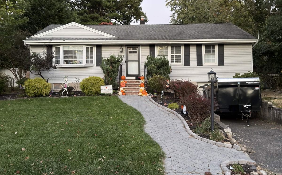 Our house in the daytime, before lights